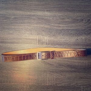 Martin Dingman Alligator Grain Calfskin Belt